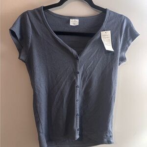 Abercrombie & Fitch blue Button-Down Shirt